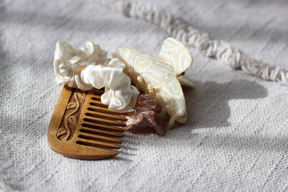 Close-up of a metal hair clip providing Secure Hold on thick, wavy hair